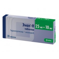 Энап н 25 мг плюс 10 мг 20 табл