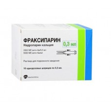 Фраксипарин раствор для подкожного введения 2850 ме/0,3 мл 10 шприцев