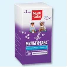 Мульти-табс интелло кидс с омега-3 (чер