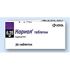 Кориол 6,25 мг 30 табл