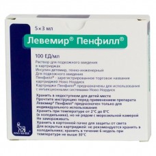 Левемир пенфилл раствор для инъекций 100 ме/мл 3 мл 5 картриджей