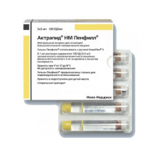 Актрапид нм пенфилл раствор для инъекций 100 ме/мл 3 мл 5 картриджей