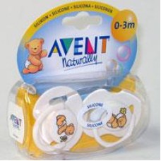 Avent 8462 пустышка мишки силиконовая 0т0-3м n2