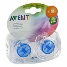 Avent 8484 пустышка классическая силиконовая 6 м 2 шт