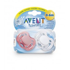 Avent 86180 пустышка силиконовая фри флоу 0-6/2шт