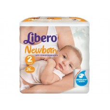 Либеро подгузники baby newborn 3 - 6 кг N26